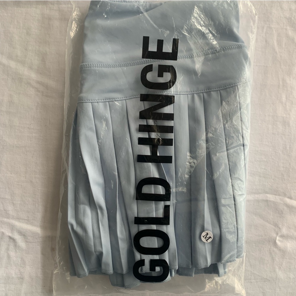 NWT Gold Hinge tennis skirt medium blue